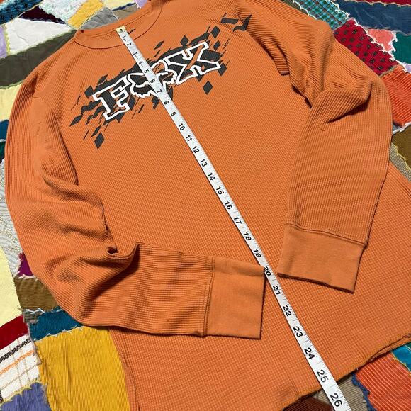 Fox Racing Y2K Orange Thermal Long Sleeve Medium - Picture 6 of 6